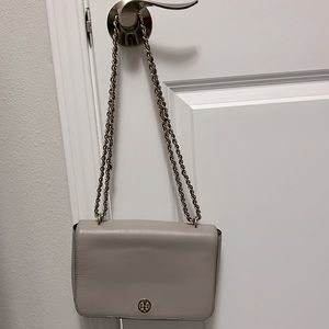 Tory Burch French Grey Robinson shoulder/crossbody bag